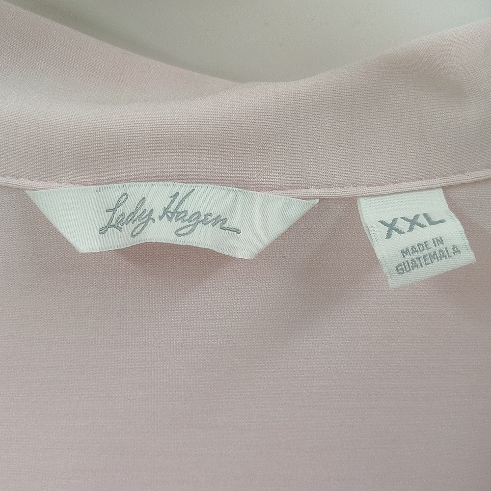 Lady Hagen Sleeveless Golf Polo Light Pink Size XXL V-neck - Picture 2 of 5
